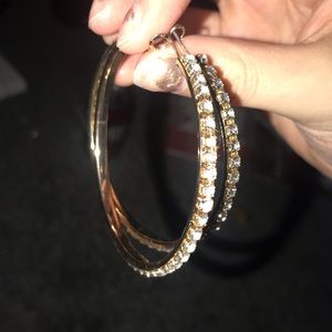 Studded hoop earrings